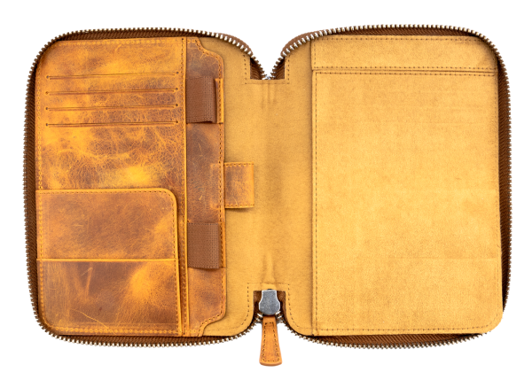 Galen Leather Co. Zippered B6 Notebook Folio - Crazy Horse Brown Hot on Sale - Image 2
